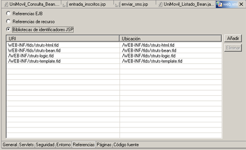 Archivo de configuracin Web.xml