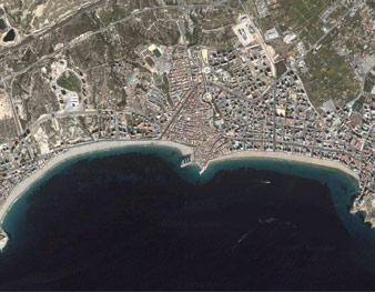 Vista satlite de la ciudad de Benidorm