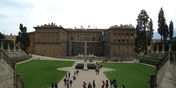 Vista del palacio de Pitti desde los jardines de boboli (Firenze)