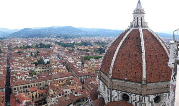 Vista de Florencia y de la Cúpula de la catedral (Duomo)