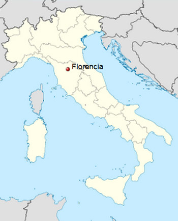 Localizacin en Italia de Florencia