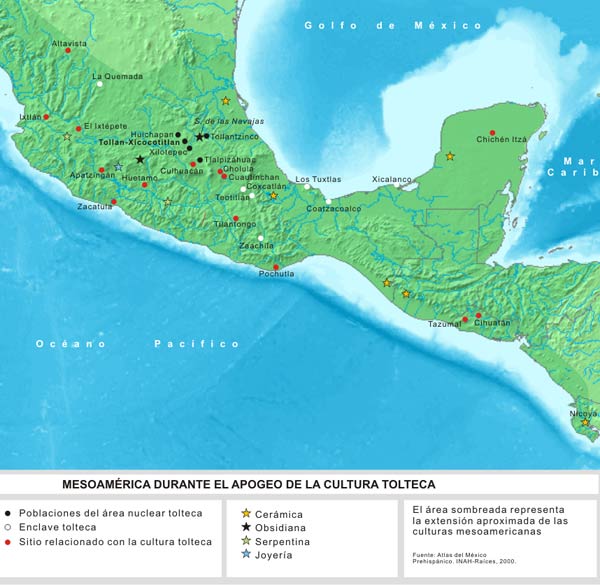 Mapa de influencia Tolteca