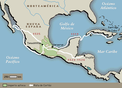 Rutas de Hernan Corts por Mxico