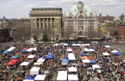 Foto del mercado Brooklyn Flea Market de Nueva York Foto del mercado Brooklyn Flea Market de Nueva York