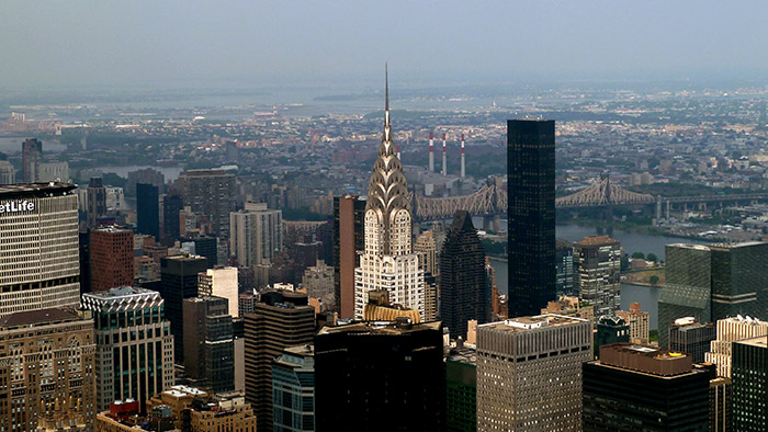 Foto del Edificio Chrysler tomada desde el observatorio del Empire State Building