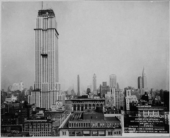 Construccin del Empire State Bulding foto de octubre de 1931