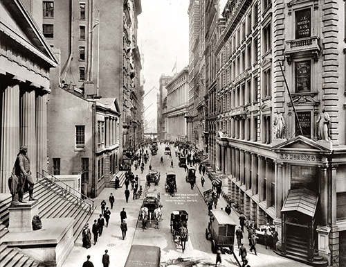 Foto de 1911 de Wall Street de Nueva York Foto de 1911 de Wall Street de Nueva York