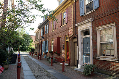 Callejon Elfreths Alley de Philadelphia