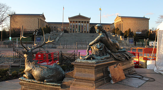 Panormica del museo de arte de Philadelphia