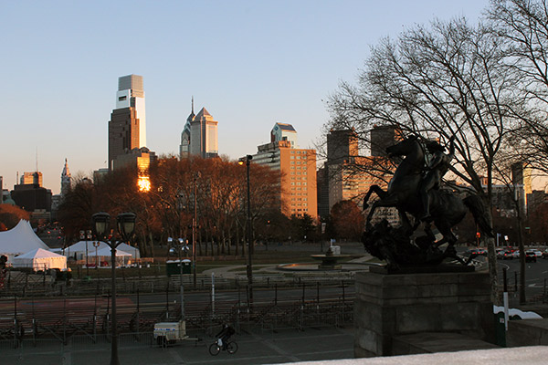 Vistas de Philadelphia desde el Museo de Arte