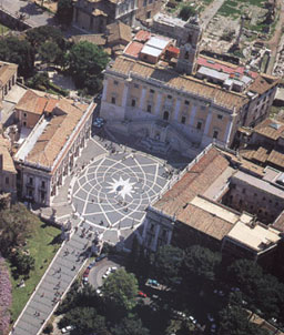 Vista aerea de la colina capitolina - plaza Aracoeli