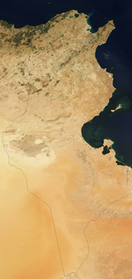 Foto satélite de Túnez