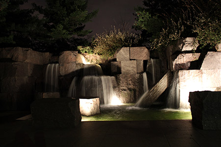 Fuente del Monumento al presidente Franklin Delano Roosevelt en Washington DC