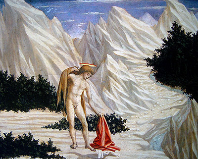 Cuadro San Juan en el desierto de Domenico Veneziano